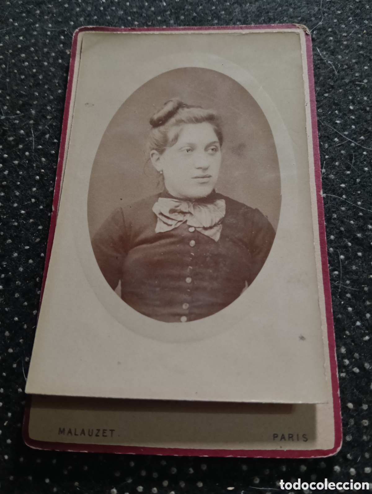 Fotograf&iacute;a antigua: 1865-1910 Fotograf&iacute;a Victoriana en cart&oacute;n de una se&ntilde;ora mide 11 x 6,5 aprox.