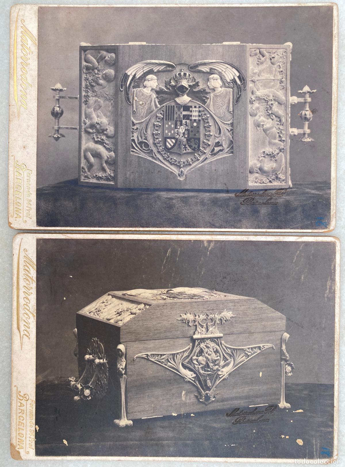 Fotograf&iacute;a antigua: MATORRODONA, Miguel. Barcelona. MASRIERA, Luis. Arquilla para la reina Victoria Eugenia de Battenber