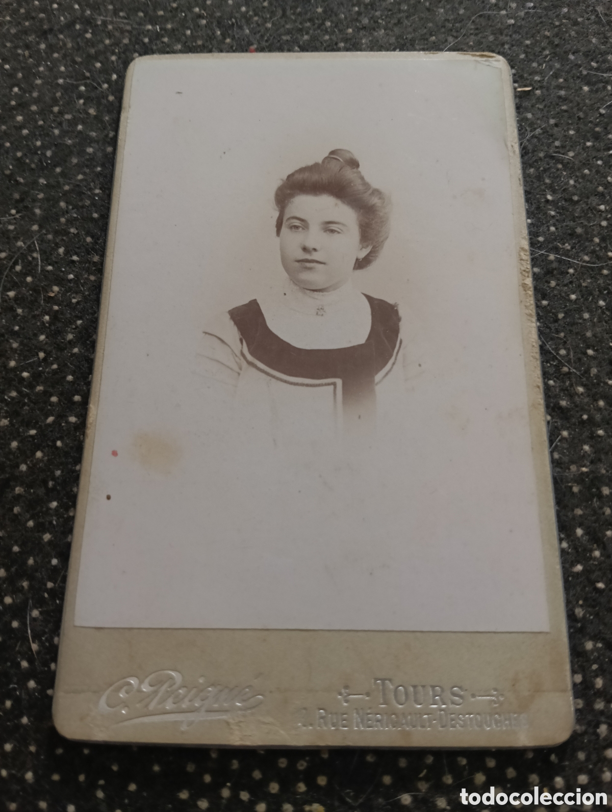 Fotograf&iacute;a antigua: 1865-1910 Fotograf&iacute;a Victoriana en cart&oacute;n de una se&ntilde;ora mide 11 x 6,5 aprox.