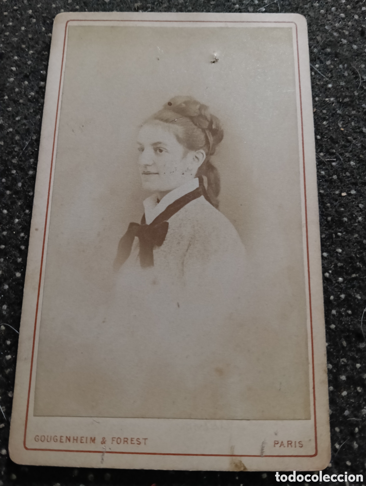 Antique Photography: 1865-1910 Fotograf&iacute;a Victoriana en cart&oacute;n de una se&ntilde;ora de la &eacute;poca mide 11 x 6,5 aprox.