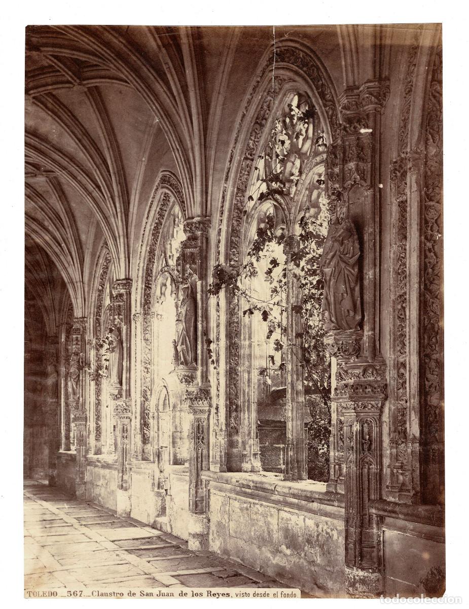 Alte Fotografie: TOLEDO 567. CLAUSTRO DE SAN JUAN DE LOS REYES, VISTO DESDE EL FONDO. LAURENT. 25x34. APROX.