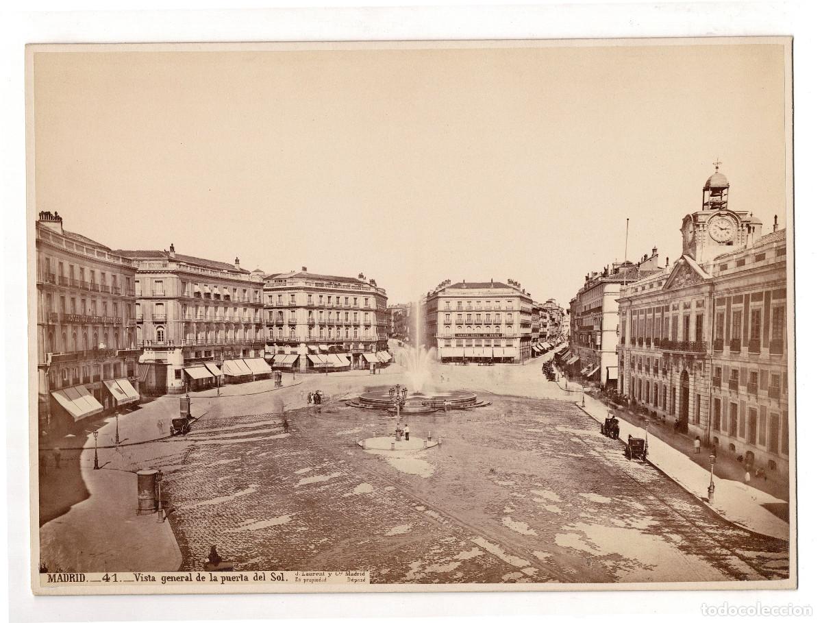 Fotografia antica: MADRID. 41. VISTA GENERAL DE LA PUERTA DEL SOL. J. LAURENT. 25,5x35,5. APROX.