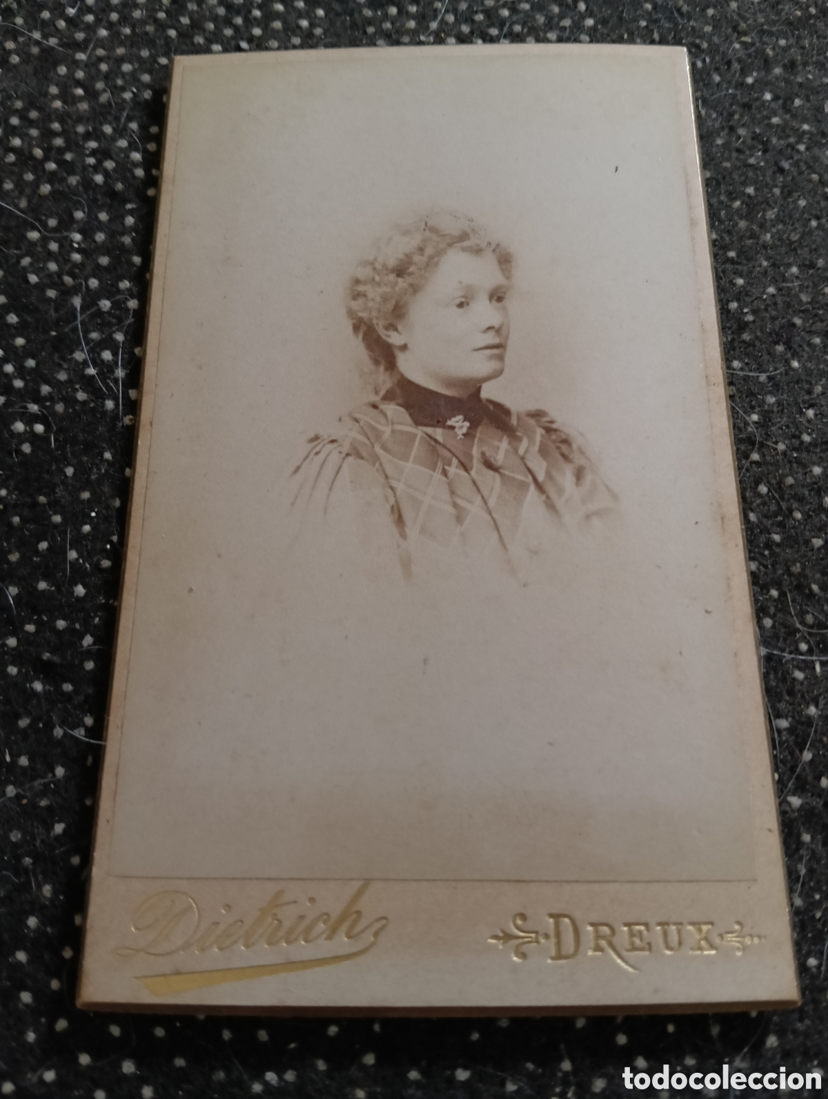 Fotograf&iacute;a antigua: 1865-1910 Fotograf&iacute;a Victoriana en cart&oacute;n de una se&ntilde;ora de la &eacute;poca mide 11 x 6,5 aprox.