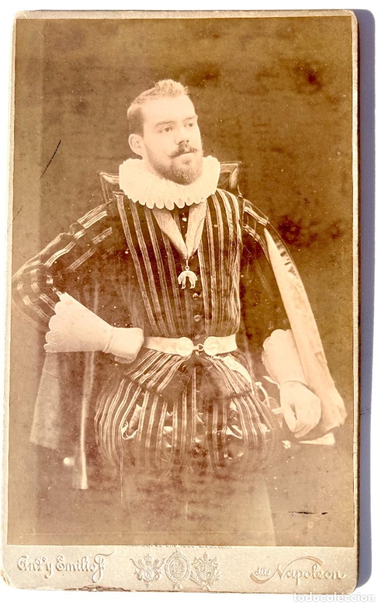 Fotograf&iacute;a antigua: ESTUDIO NAPOLE&Oacute;N, BARCELONA &mdash; Cabinet card original. H. 1888&ndash;1900.