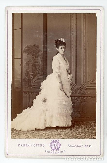 Photographie ancienne: MARIN Y OTERO. SAN SEBATIAN. GUIPUZCOA. RETRATO DAMA ARISTOCRATA