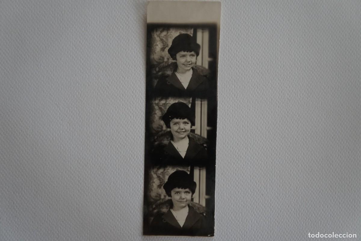 Fotograf&iacute;a antigua: Fotomat&oacute;n. Blanco y negro. Ni&ntilde;a. Principios s. XX. Francia.