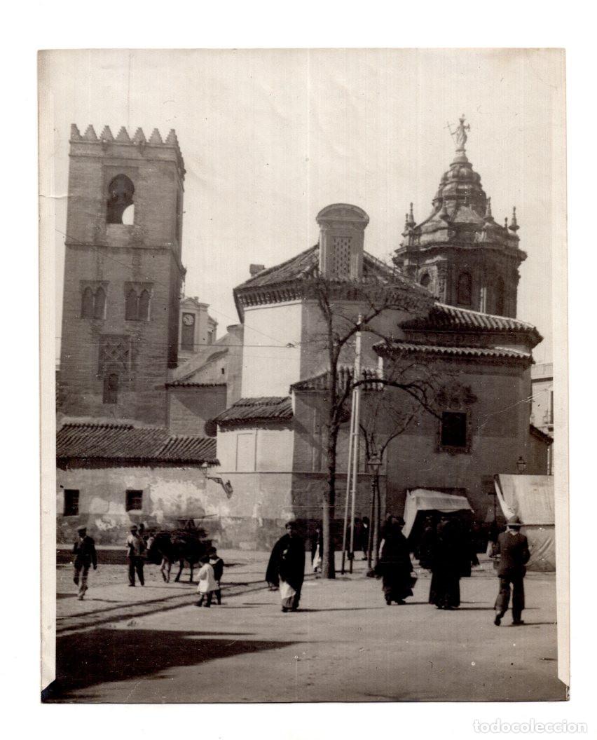 Fotograf&iacute;a antigua: SEVILLA.- IGLESIA DE SANTA CATALINA, ESTILO MUD&Eacute;JAR Y BARROCO. PLAZA DE PONCE DE LE&Oacute;N.16X13,5.