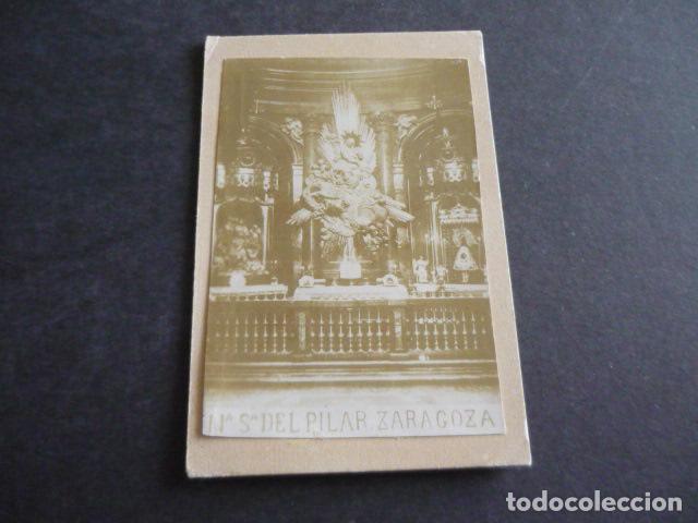 Fotografia antica: ZARAGOZA SANTA CAPILLA DEL PILAR ALBUMINA HACIA 1890 6 X 9,5 CM