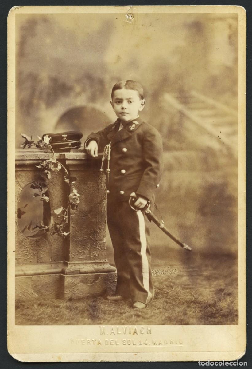 Fotografia antiga: FOTOGRAF&Iacute;A ART&Iacute;STICA, RETRATO FOTOGR&Aacute;FICO NI&Ntilde;O, 1880, FOT. M. ALVIACH, MADRID