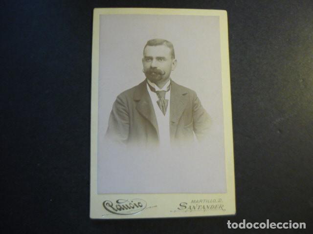 Fotografia antica: RETRATO DE CABALLERO CLAUDIO FOTOGRAFO SANTANDER 10 X 15 CM