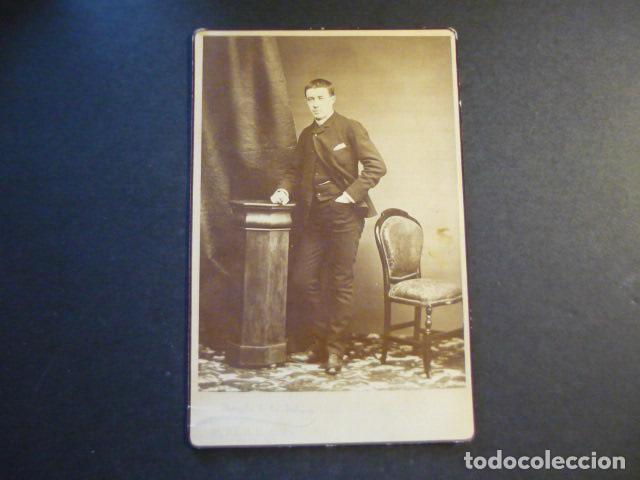 Alte Fotografie: RETRATO DE HOMBRE LOS ITALIANOS FOTOGRAFO MADRID 10 X 16 CM