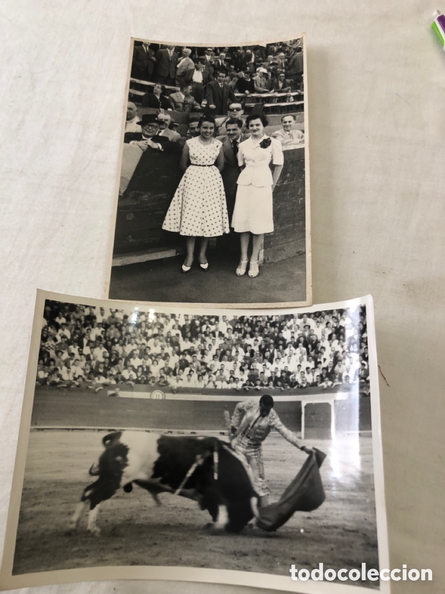 Fotograf&iacute;a antigua: Dos fotograf&iacute;as originales antiguas plaza de toros Valencia a&ntilde;os 50-60