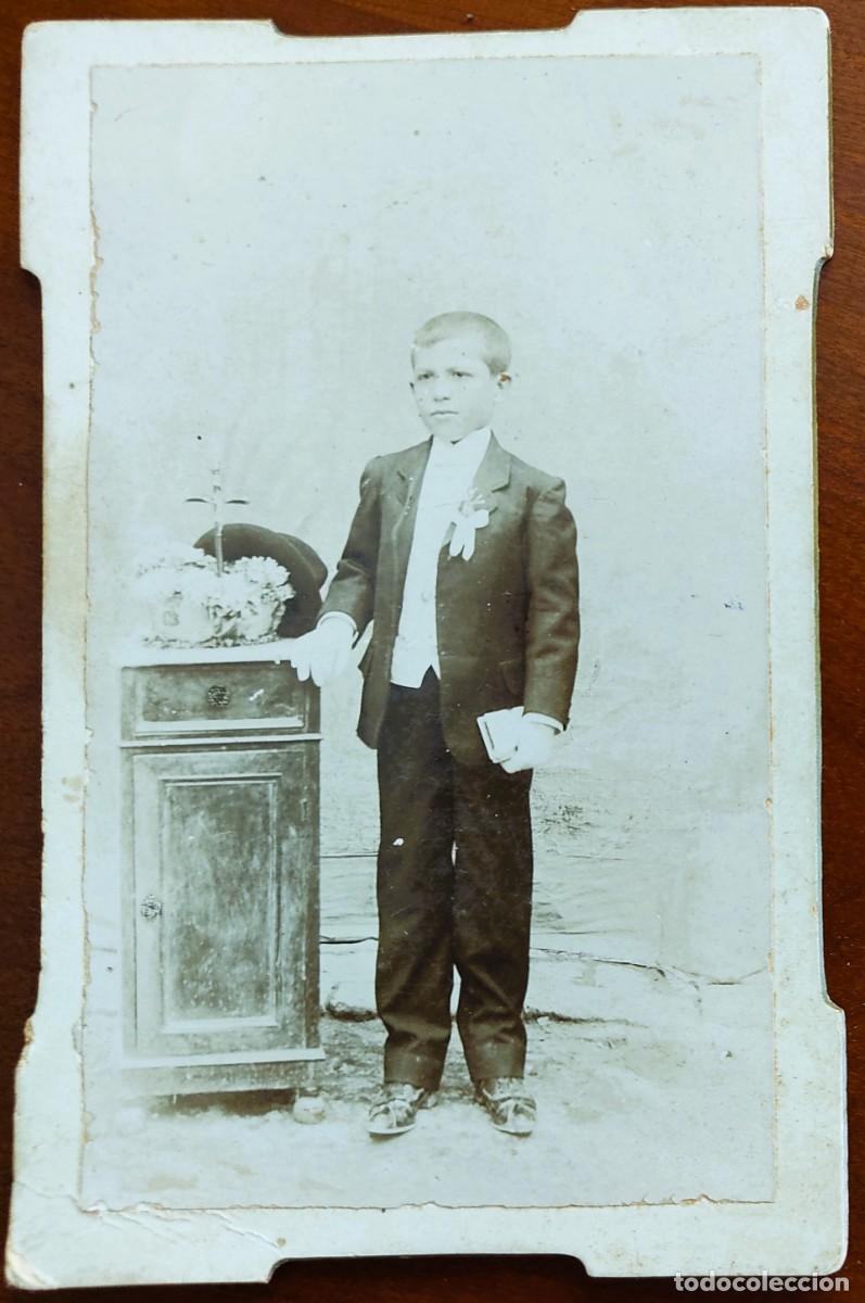 Fotograf&iacute;a antigua: FOTOGRAF&Iacute;A DE UN NI&Ntilde;O DE COMUNI&Oacute;N - FOT&Oacute;GRAFO MANUEL CAPILLA, BENIMAMET (VALENCIA)