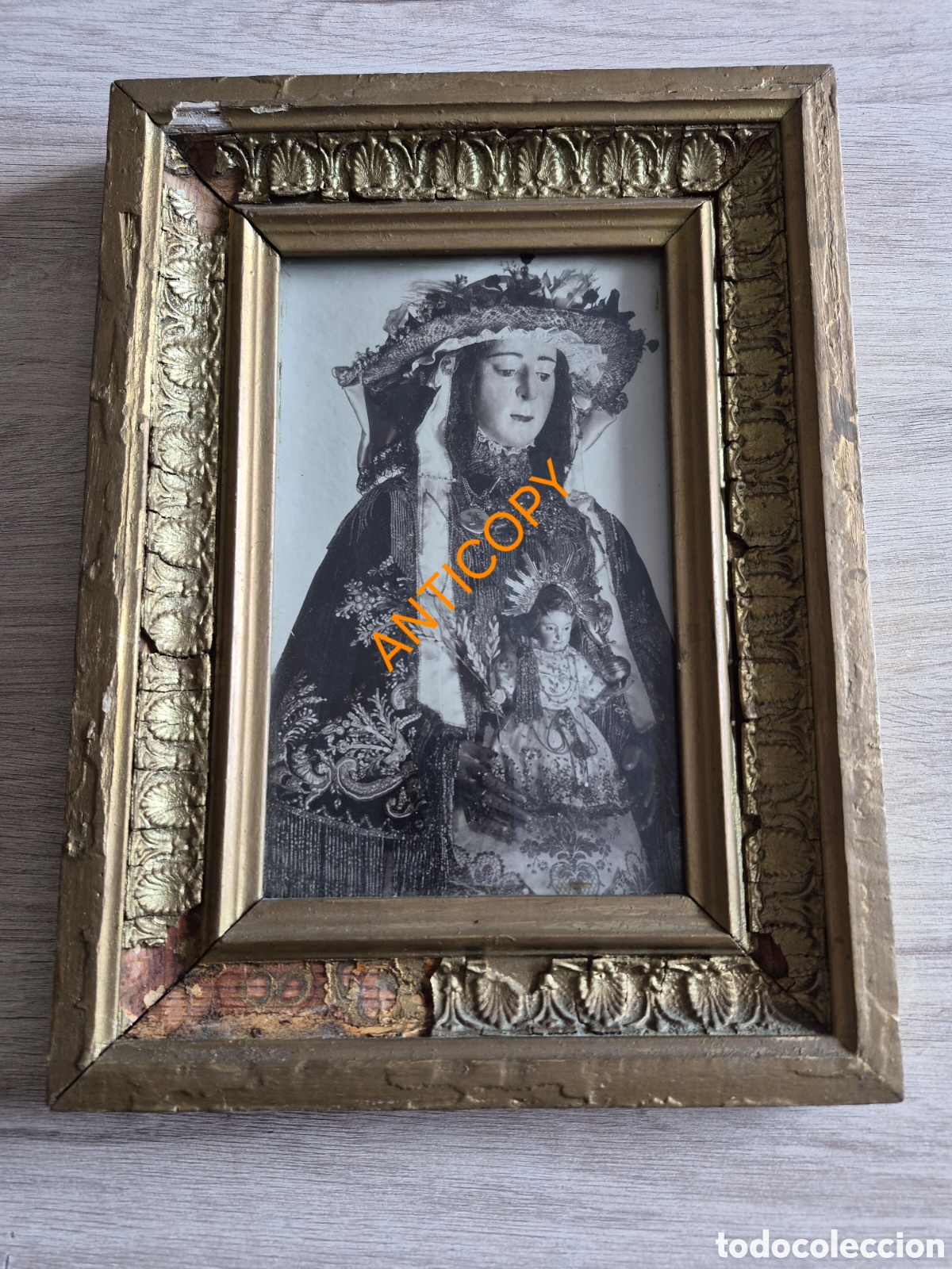 Fotograf&iacute;a antigua: Fotograf&iacute;a ALBUMINA VIRGEN del ROC&Iacute;O de PASTORA - Fot&oacute;grafo Moreno - 21,5 x 14 cm.- &Uacute;NICA - ANTIGUA