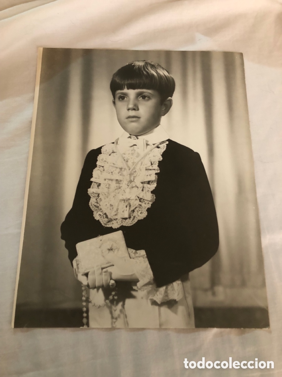 Fotografia antiga: Retrato de Estudio de comuni&oacute;n o Ceremonia religiosa