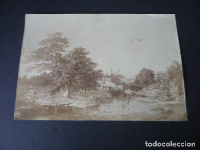 Antique Photography: PAISAJE DE CARLOS DE HAES ALBUMINA SIGLO XIX 18 X 26 CM