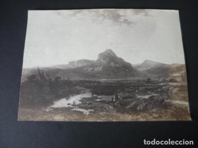 Antique Photography: PAISAJE DE CARLOS DE HAES ALBUMINA SIGLO XIX 18 X 24 CM