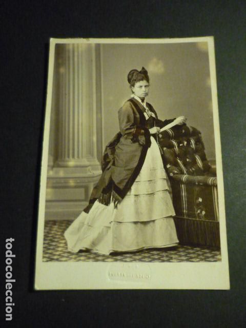 Alte Fotografie: MADRID RETRATO DE JULIA ROMAN J. MON FOTOGRAFO 10,5 X 15 CM