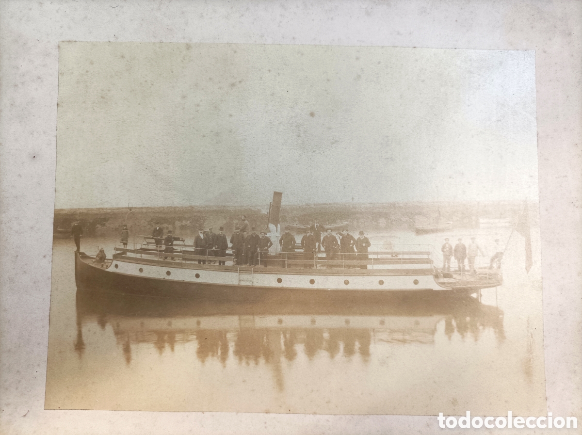 Antique Photography: SANTO&Ntilde;A. CANTABRIA. La ZARCETA en la RIA DE ASON. SIGLO XIX. ORIGINAL. R. Gonz&aacute;lez Fotografo