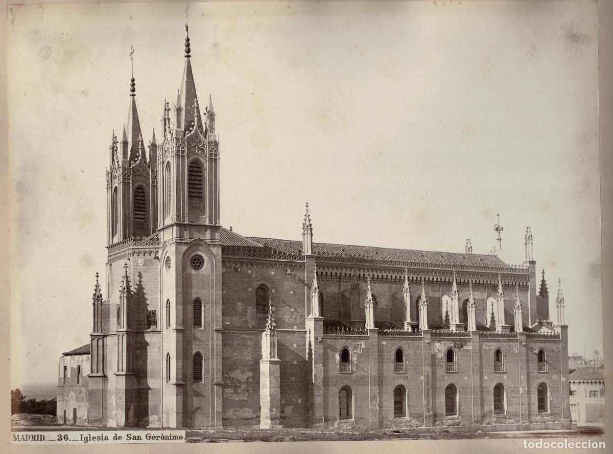 Fotograf&iacute;a antigua: 2 ALB&Uacute;MINAS. MADRID.- IGLESIA DE SAN JER&Oacute;NIMO EL REAL. PALACIO REAL, LA ARMER&Iacute;A 34,5X26,5LAURENT