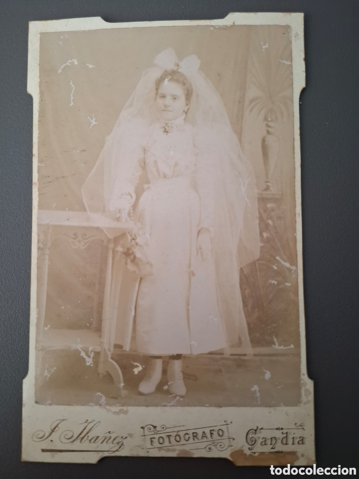 Fotograf&iacute;a antigua: Fotograf&iacute;a ni&ntilde;a - Fot&oacute;graf&oacute; J.Iba&ntilde;ez- Gandia- 1890?