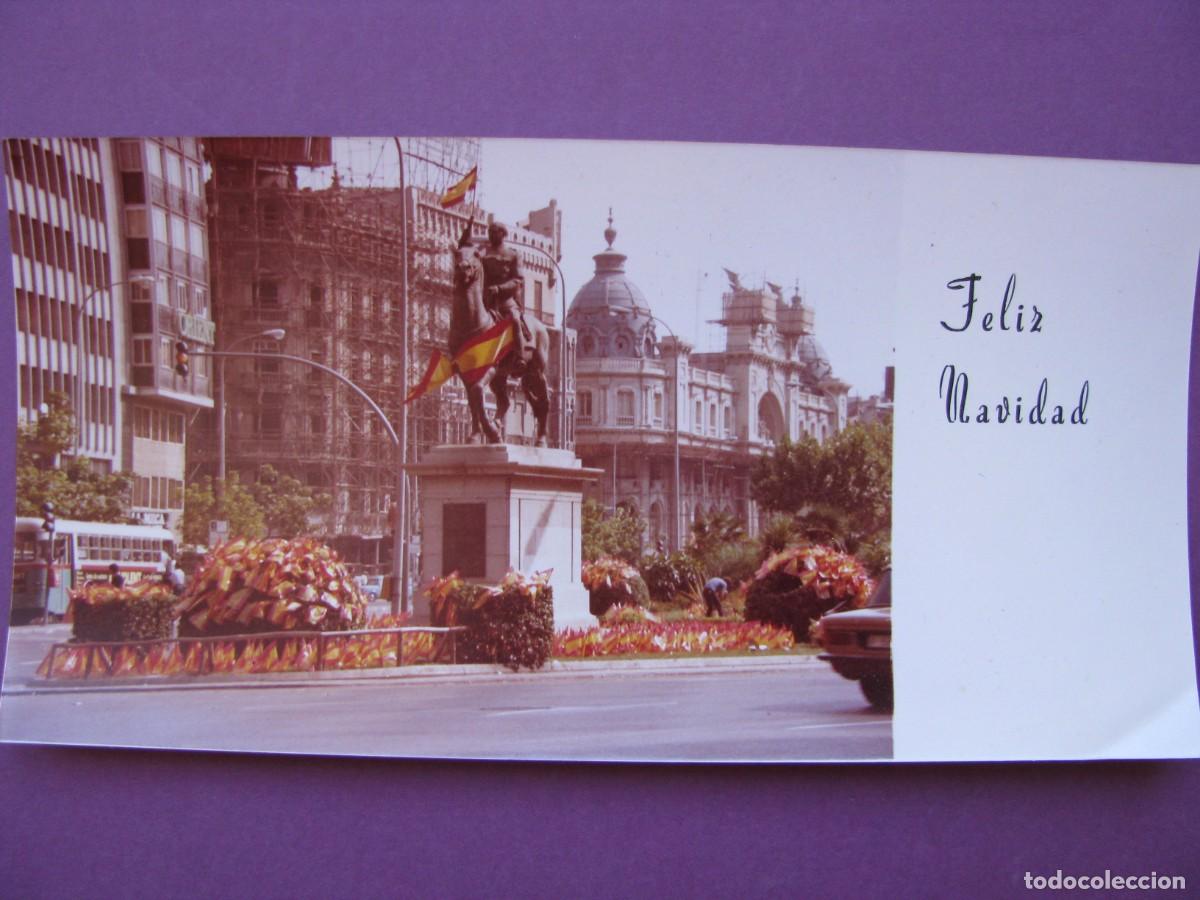 Fotograf&iacute;a antigua: FOTO DE VALENCIA. CON LA FELICITACION DE NAVIDAD. 17,5X9 CM