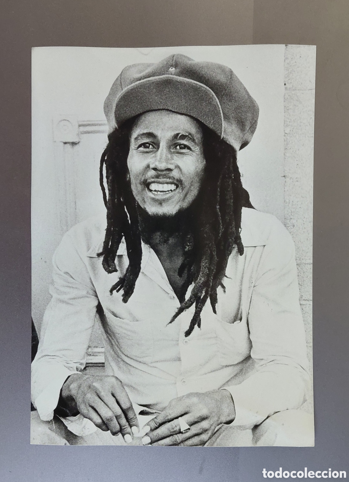 Fotograf&iacute;a antigua: Fotograf&iacute;a vintage de prensa / archivo editorial Bob Marley enmarcada