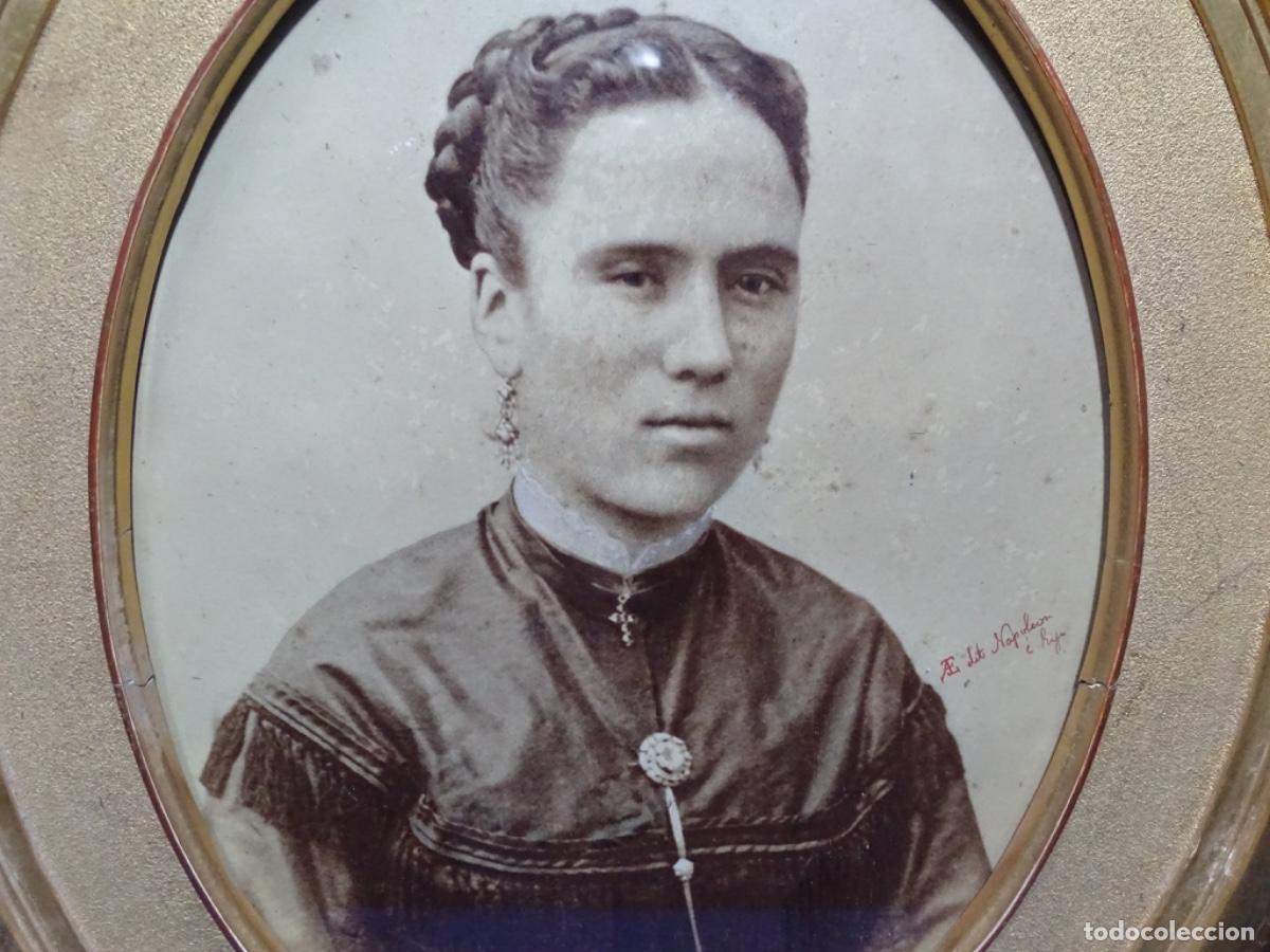 Fotograf&iacute;a antigua: GRAN FOTOGRAFIA ALBUMINA S. XIX ANTONIO Y LUIS NAPOLEON E HIJO. RETRATO BURGUES&Iacute;A CAT. MARCO &Eacute;POCA.