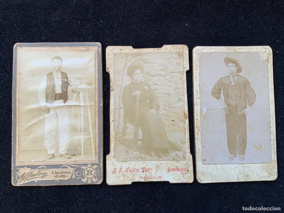 Fotograf&iacute;a antigua: Antiguas fotografias del siglo XIX, lote de 3.