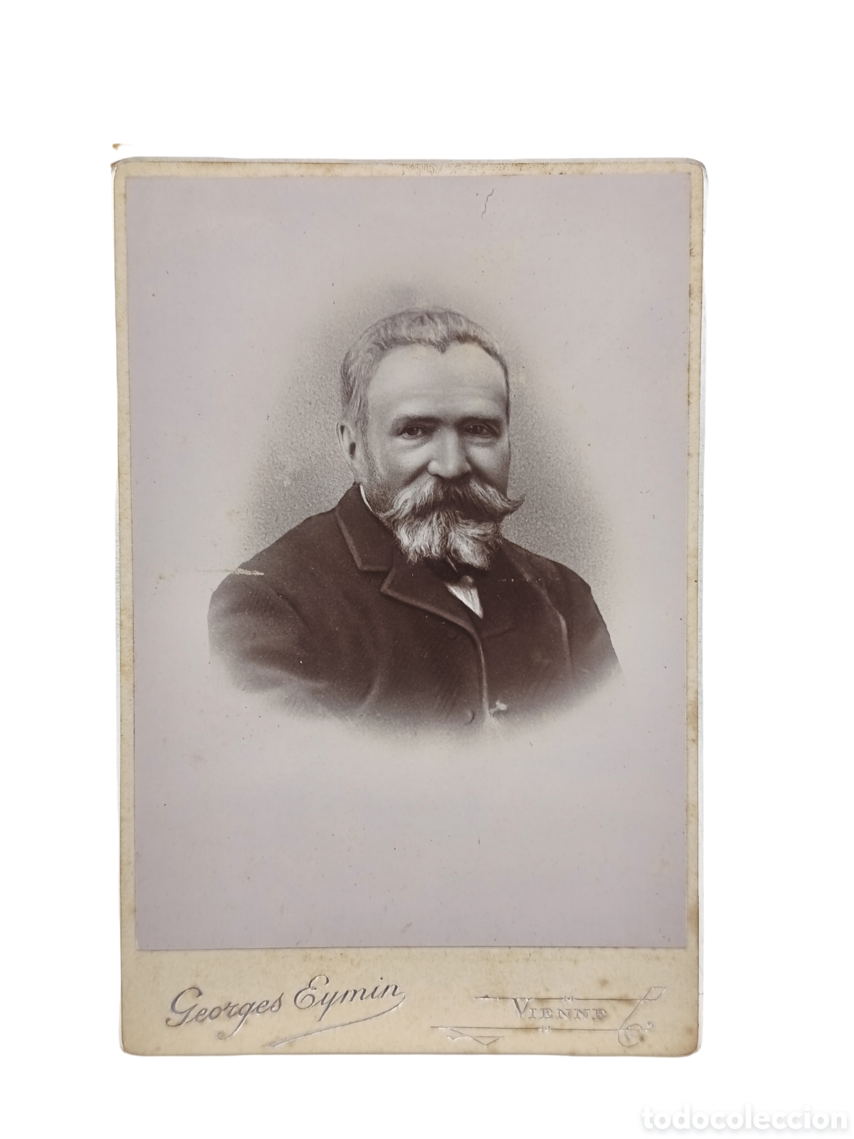 Fotograf&iacute;a antigua: RETRATO DE CABALLERO - ESTUDIO GEORGES EYMIN (VIENNE) - C. 1895