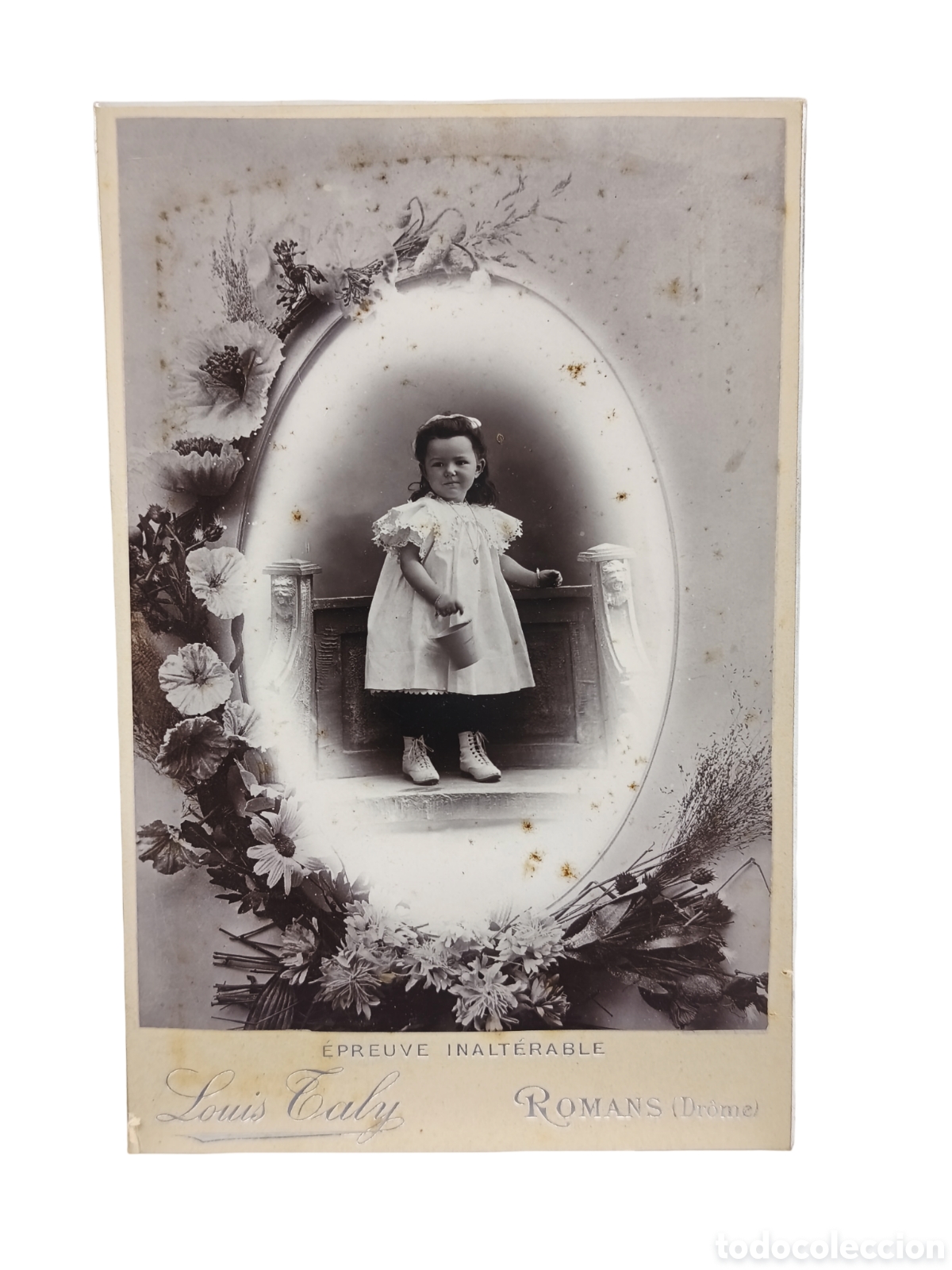 Fotograf&iacute;a antigua: RETRATO INFANTIL - ESTUDIO LOUIS TALY (ROMANS) - C. 1895