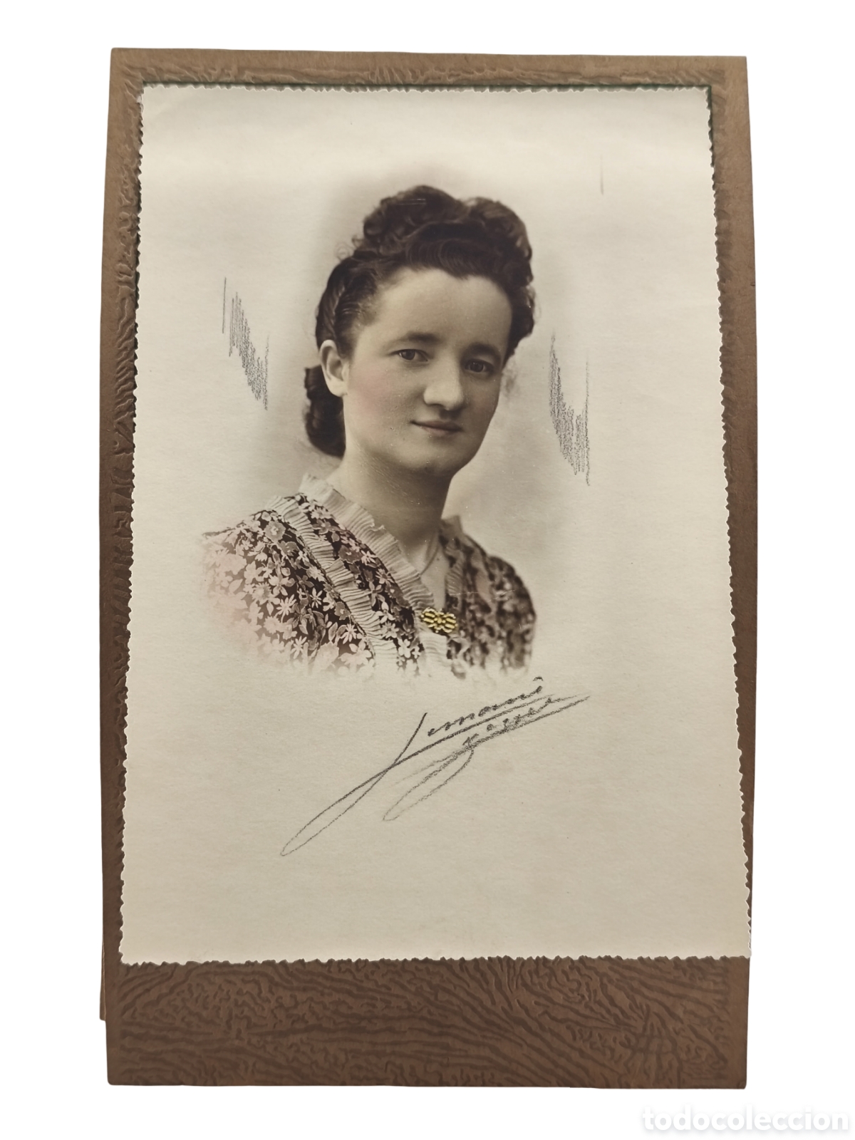 Fotograf&iacute;a antigua: RETRATO DE DAMA - FOTOGRAF&Iacute;A ILUMINADA A MANO - FIRMADA - C. 1920-1930