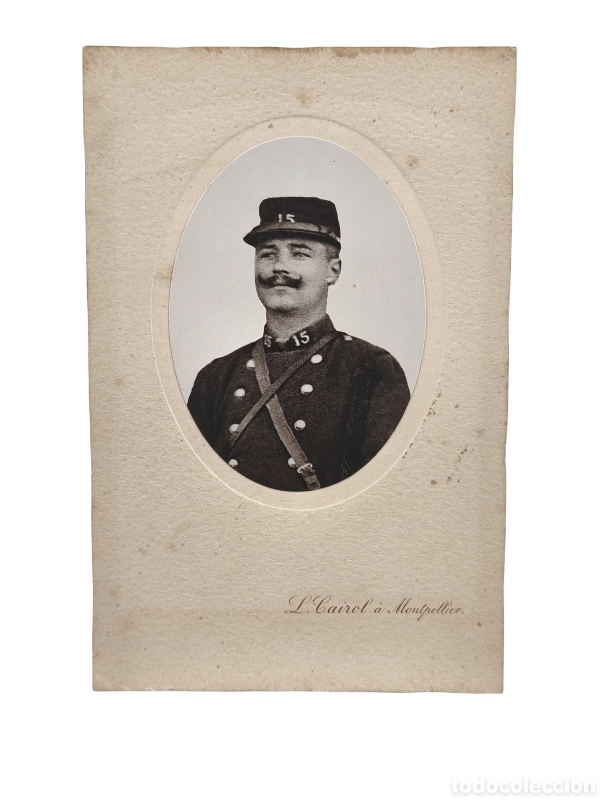 Fotograf&iacute;a antigua: RETRATO MILITAR - ESTUDIO L. CAIROL (MONTPELLIER) - C. 1890
