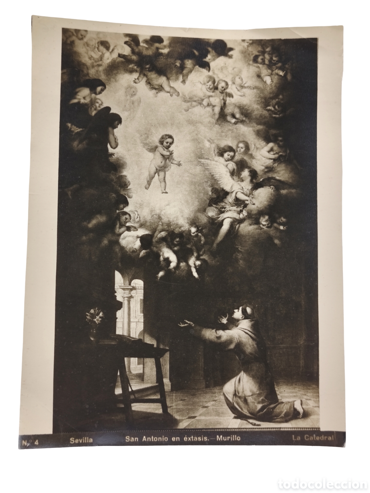 Fotograf&iacute;a antigua: FOTOGRAF&Iacute;A DE &rdquo;LA VISI&Oacute;N DE SAN ANTONIO&rdquo; (MURILLO) - J. LAURENT - SEVILLA