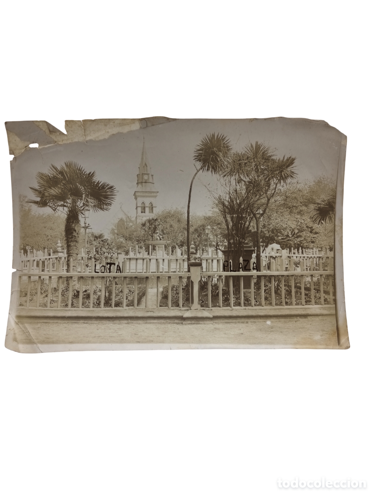 Fotograf&iacute;a antigua: VISTA DE &rdquo;LOTA PLAZA&rdquo; - PARQUE ISIDORA COUSI&Ntilde;O (CHILE) - C. 1920