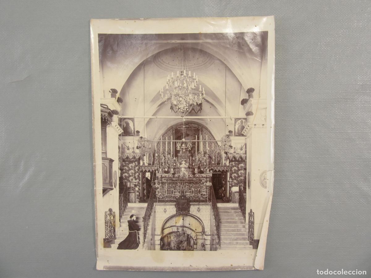 Fotograf&iacute;a antigua: Fotograf&iacute;a del Interior de la Iglesia de la Anunciaci&oacute; en Nazaret. Hacia 1890.