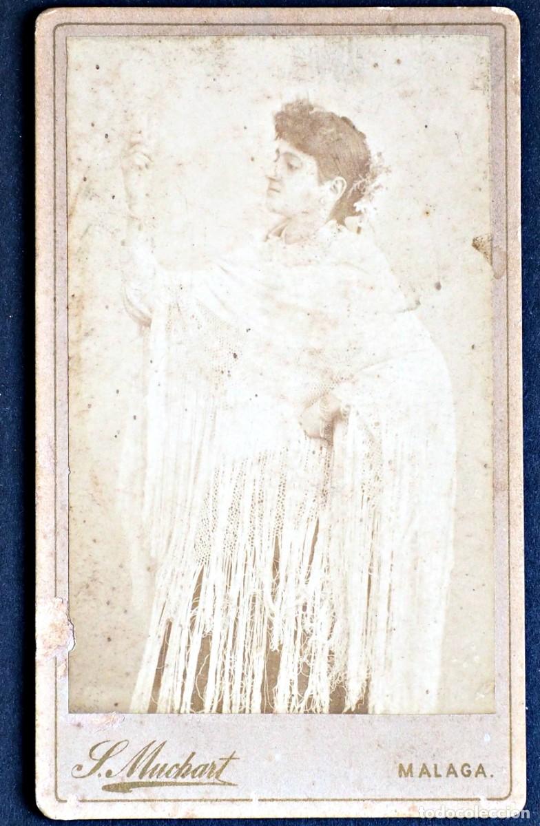 Fotograf&iacute;a antigua: ANTIGUA FOTOGRAF&Iacute;A ALB&Uacute;MINA DE SE&Ntilde;ORITA. S. MUCHART. MALAGA