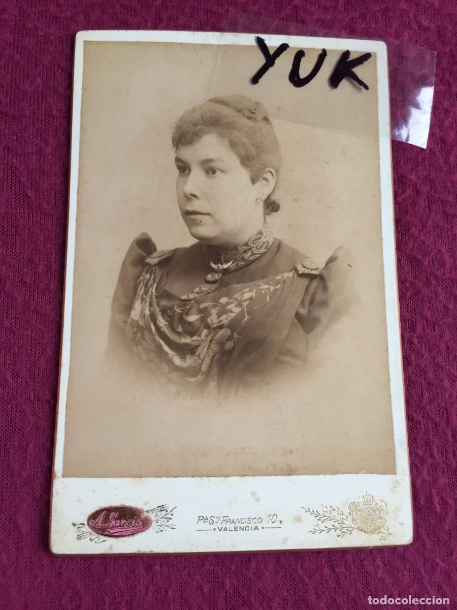 Fotograf&iacute;a antigua: FOTO DE DAMA CDV - S. XIX - DE ANTONIO GARC&Iacute;A - FOTOGRAFO DE VALENCIA. SUEGRO DE J. SOROLLA