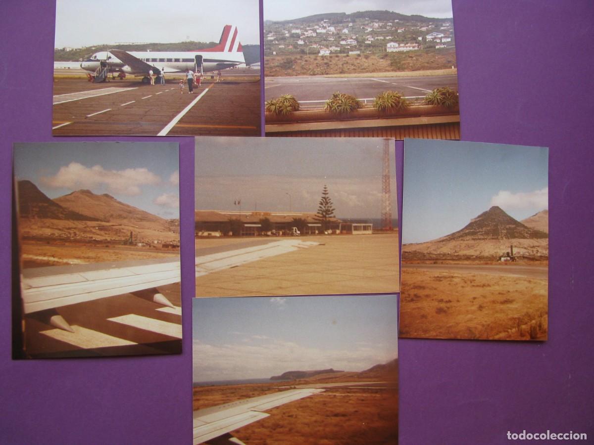 Fotograf&iacute;a antigua: 6 FOTOS HECHAS EN EL AEROPUERTO PORTO SANTO, MADEIRA. 13X10 CM