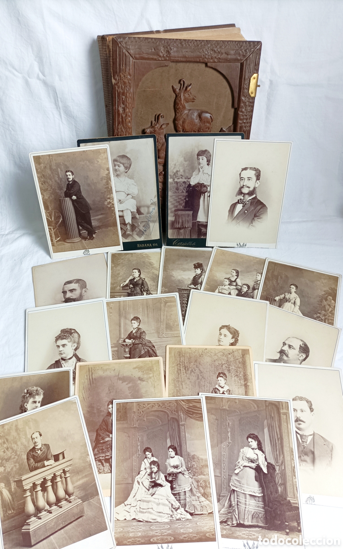 Fotograf&iacute;a antigua: CUBA. Habana. Siglo XXI. Conjunto de 20. Familia O'FARRILL, Santos de Guzm&aacute;n, PAVIA + Album.