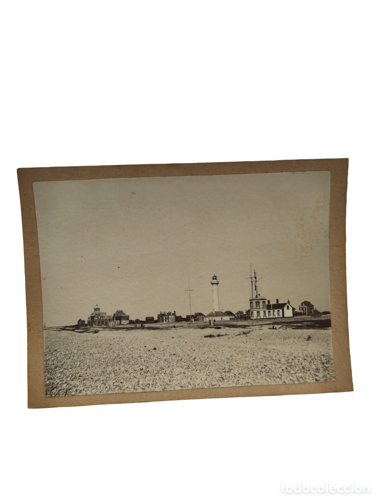 Fotograf&iacute;a antigua: CAYEUX-SUR-MER (FRANCIA) - EL FARO Y EL S&Eacute;MAPHORE - FOTOGRAF&Iacute;A ANTIGUA ORIGINAL DE &Eacute;POCA - C. 1910