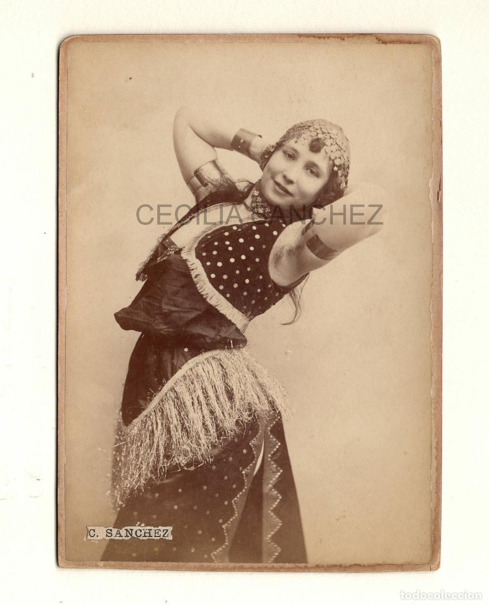 Fotograf&iacute;a antigua: CECILIA S&Aacute;NCHEZ, ACTRIZ O BAILARINA, FOTO AUDOUARD, BARCELONA. 10,5X16,5CM.