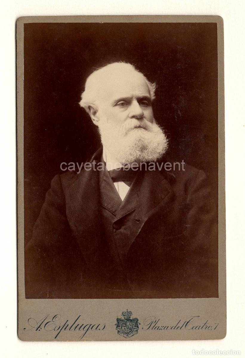 Fotograf&iacute;a antigua: Cayetano Benavent Rocamora (Reus 1834- Barcelona 1910) Pintor, foto: Esplugas. 10,5x16,5cm.