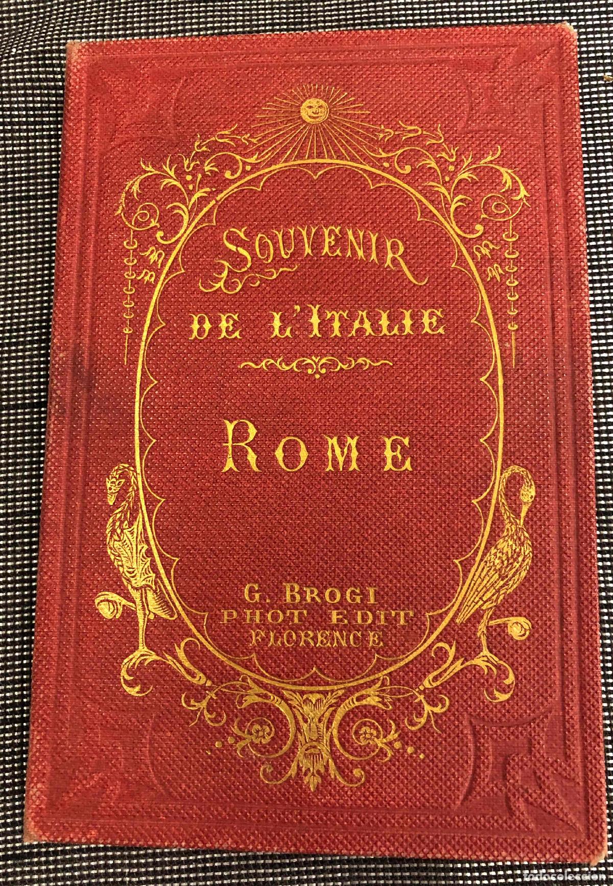 Fotograf&iacute;a antigua: SOUVENIR DE L'ITALIE ROME G. BROGT. 18 VISTAS PANORAMICAS EN ALBUMINA