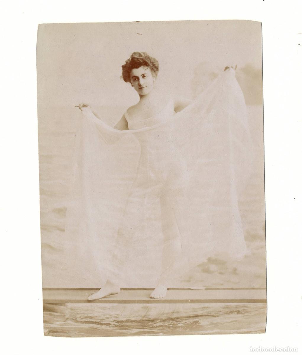 Fotograf&iacute;a antigua: EROTISMO. DESNUDO FEMENINO DE ESTUDIO, 1900'S. 10X14CM.