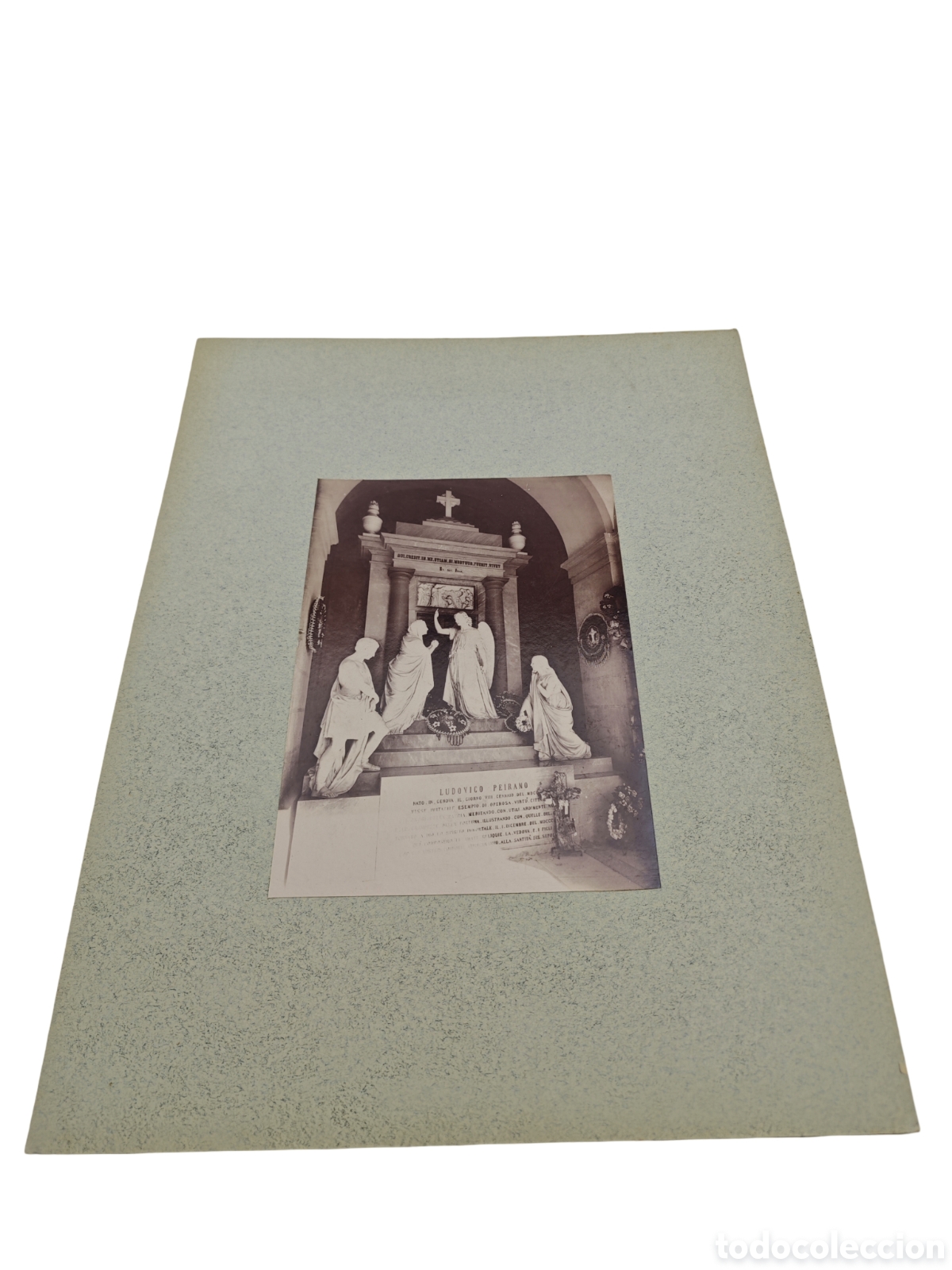 Fotograf&iacute;a antigua: MAUSOLEO DE LUDOVICO PEIRANO - CEMENTERIO MONUMENTAL DE STAGLIENO (G&Eacute;NOVA) - FOTOGRAF&Iacute;A ORIGINAL A L
