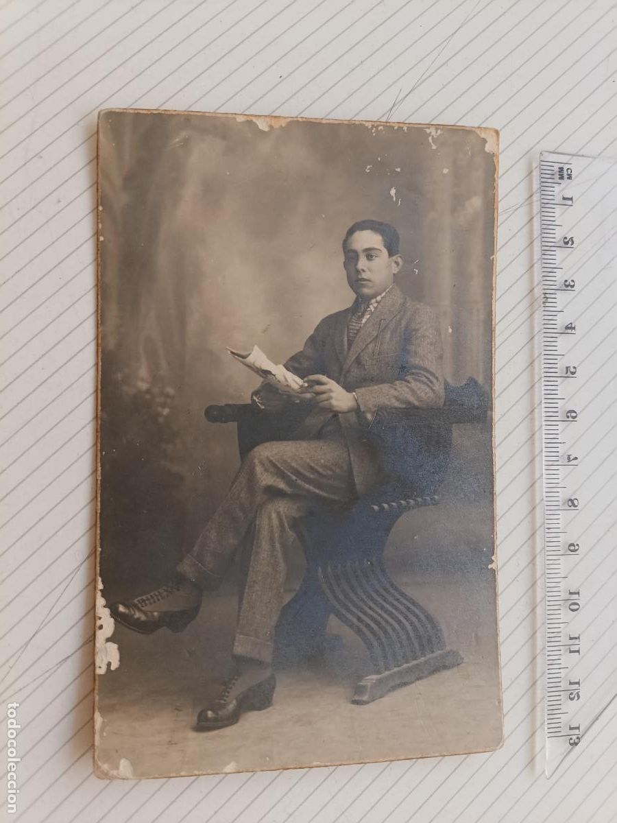 Fotograf&iacute;a antigua: DERREY fot&oacute;grafo, Valencia. Soporte de cart&oacute;n r&iacute;gido. 1922