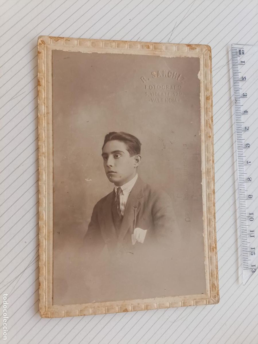 Fotograf&iacute;a antigua: Sanchiz fot&oacute;grafo, Valencia. Soporte de cart&oacute;n r&iacute;gido. 1922