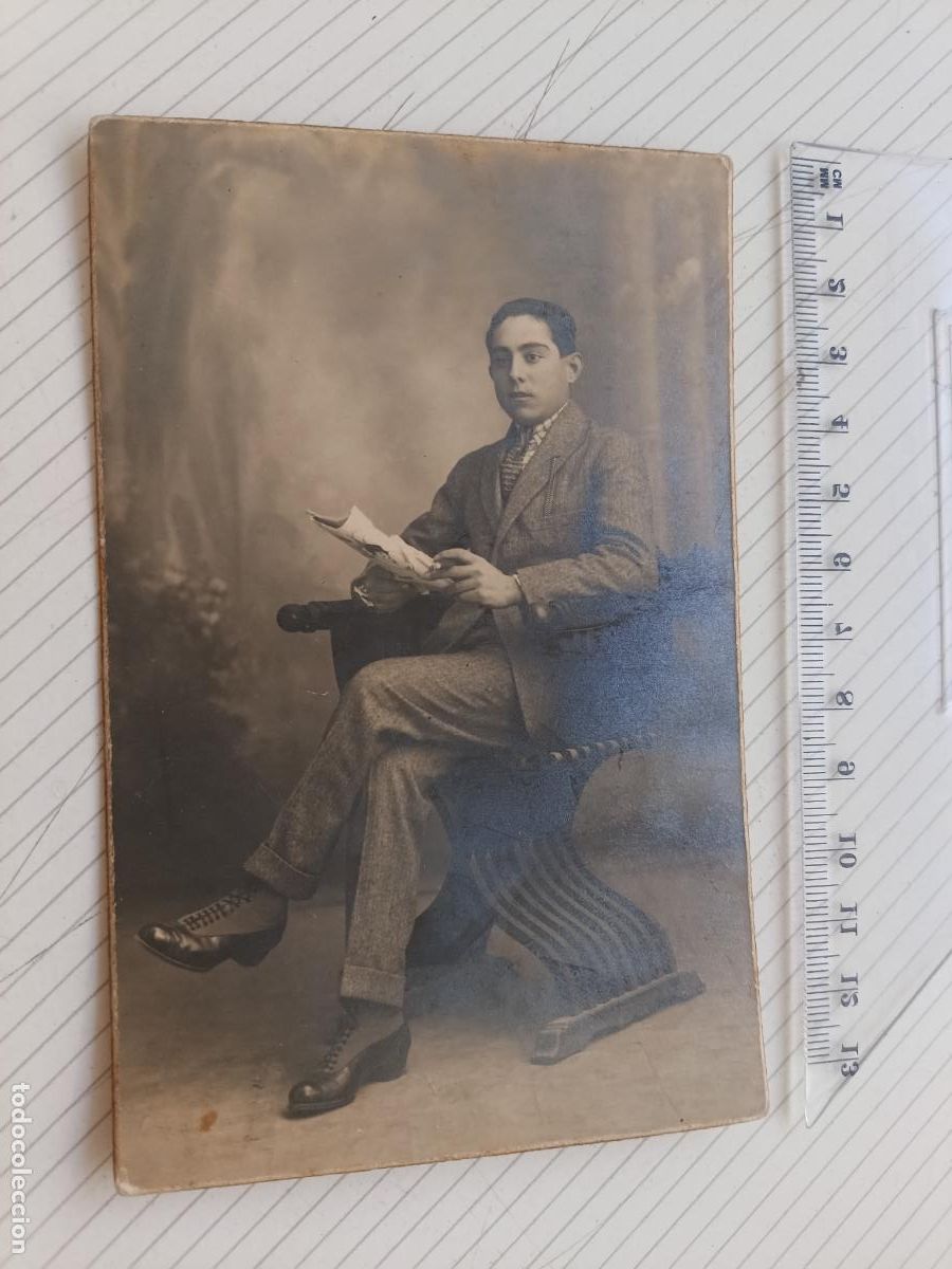 Fotograf&iacute;a antigua: Derrey fot&oacute;grafo, Valencia. Soporte de cart&oacute;n. 1922