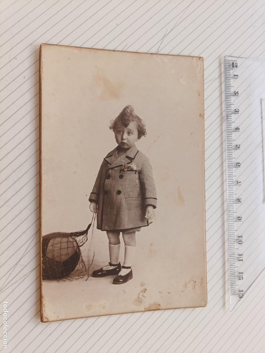Fotograf&iacute;a antigua: Derrey fot&oacute;grafo, soporte de cart&oacute;n